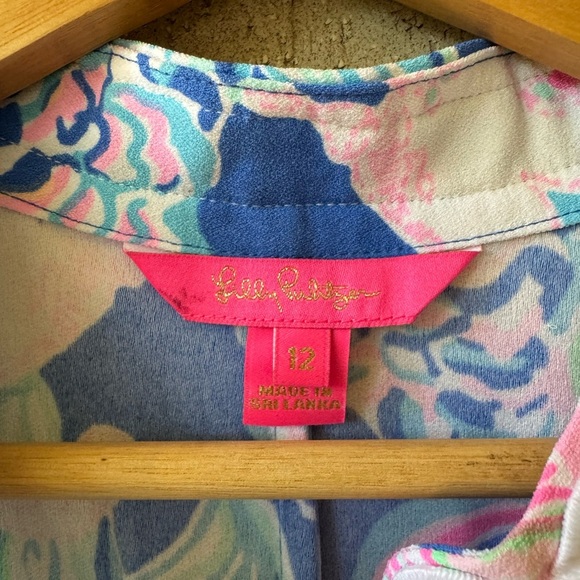 Lilly Pulitzer Jane Shift Dress Peony For Your Thoughts Size 12 Zip - Picture 3 of 6